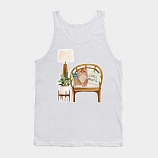 Cute Cat Chill Vibes Tank Top